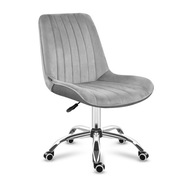 Fotel biurowy obrotowy WELUROWY Krzesło do biurka Welur Regulacja MarkAdler