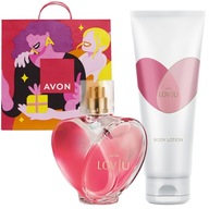 AVON LOV U ZESTAW PREZENT NA DZIEŃ MATKI WODA PERFUMOWANA 50ML + GRATIS