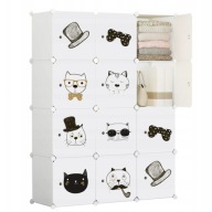 MODULÁRIS SZEKRÉNY NAGY GYEREK SZEKRÉNY TÁGAS JÁTÉK RUHÁK SZÁMÁRA