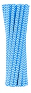 papierové slamky modré cikcaky 230x8mm 100ks