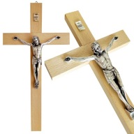 FALRA AKASZTHATÓ FA KERESZT 20 CM VILÁGOS
