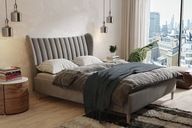 Łóżko tapicerowane 140x200 skandynawski pojemnik
