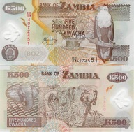 Zambia 2009 - 500 kwacha - Pick 43g UNC Polymer