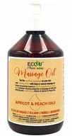 ECO-U Masážny olej s broskyňovým olejom 500ml