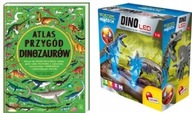 Atlas przygód dinozaurów + Świat Dinozaurów LED