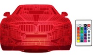 LAMPKA 3D LED SAMOCHÓD BMW AUTO CAR KOLORY + PILOT