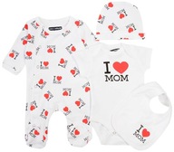 WYPRAWKA 4cz DLA NOWORODKA I LOVE MOM 68 R041A