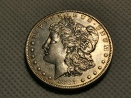 1$ Morgan Dollar 1887 dolar Ag900 STAN 1-/2+