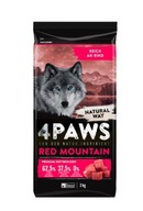 4Paws, Red Mountain, Krmivo pre psov, hovädzie mäso, 2 kg