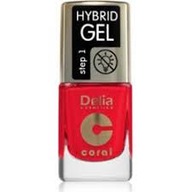 Delia Hybrid Gel Coral 14 czerwony lakier do paznokci 11ml