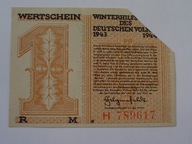 Banknot 1 Reichsmark Kupon Whw- Winterhilfswerk