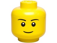 Pojemnik na LEGO mini głowa Chłopiec Żółty