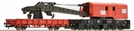 Železničný žeriav s vozňom plošinou Roco 56240 H0