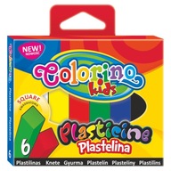 Plastelina Colorino Kids 6 kolorów kwadratowa