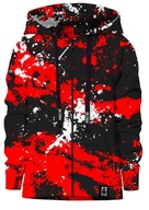Detská rozopínacia mikina Marble Black Red 158 HIT