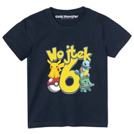 Pokemon Koszulka T-Shirt Dziecięcy z Imieniem i Cyfrą Prezent na Urodziny