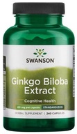 Ginkgo Biloba extrakt 24% 60mg 240 kaps. Posilnenie pamäte Swanson