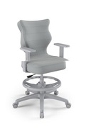 Krzesło z podnóżkiem Duo szary Velvet r.5