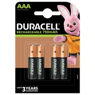 Duracell Akumulator AAA pojemność 750 mAh, 4 szt.