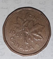 1 cent - Kanada Canada - królowa Elżbieta II - moneta amerykańska 1989 rok