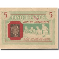 Francja, Bon de Solidarité, 5 Francs, 1941, EF(40-