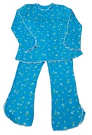 Dievčenské pyžamo v Kvety modrá 116cm