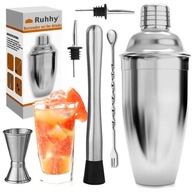 ZESTAW BARMAŃSKI DO ROBIENIA DRINKÓW SHAKER 700ml + AKCESORIA