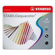 STABILO aquacolor Ceruzkové pastelky v puzdre 24 farieb