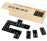 Domino drewniane, układanka dla dzieci w pudełku, 28 elementów