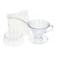 Hario Drip-Assist Set dripper V60 nakładka filtry