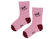 EMEL Ponožky ESK100-91 23-26 Ružové s bordovým ko