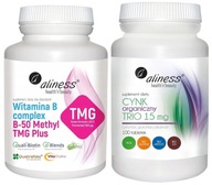 Aliness Vitamín B50 Methyl + Organický zinok TRIO Imunita Svaly B12
