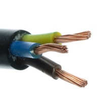 Przewód kabel elektryczny OMY 3x1,5 czarny - 10m