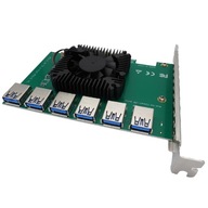 Rozdzielacz Adapter Portu PCI-E Riser Splitter 1-6