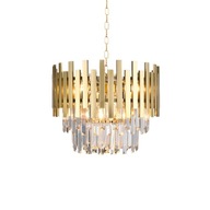 Lampa żyrandol kryształowy 6xE14 złoty glamour