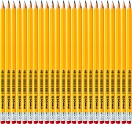 Ołówek drewniany z gumką HB lakierowany żółty Donau x 24 sztuki