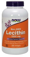 Lecithin 1200 mg 200 softgels/gélové kapsule LECITIN NOW Food's
