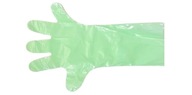 Rukavice fóliové zelené 35cm (100ks)