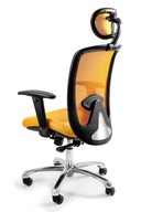 Krzesło Ergonomiczne EXPANDER Żółte Obrotowe Fotel Biurowe Siatka