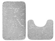 Dywaniki łazienkowe MARLENE kpl. 2 szt. szary stylowy srebrny wzór miękkie