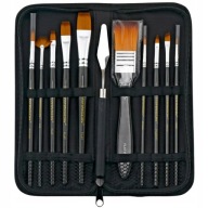 FESTŐECSETEK PROFESSZIONÁLIS MŰVÉSZI ECSETKÉSZLET 10db + SPATULA