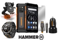 Nowy HAMMER Iron 4 Orange 4/32GB 5180mAh + Watch, Ładowarka, Uchwyt i Szkło