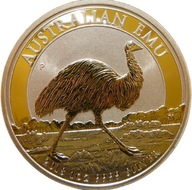 1$ AUSTRALIA 2018 STRUŚ EMU SREBRO 999 Oz darklis