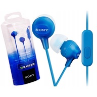 Słuchawki przewodowe dokanałowe uniwersalne Sony MDR-EX15AP Niebieskie