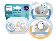 PHILIPS AVENT SCF080/05 2x SMOCZEK ULTRA AIR ORTO 0-6M+ETUI DO STERYLIZACJI