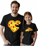 2 db-os póló szett APÁNAK ÉS GYERMEKNEK APÁK NAPI AJÁNDÉK PIZZA