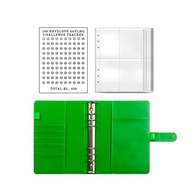 100 Envelope Challenge Binder Easy to Save Green