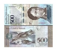 BANKNOT 500 BOLIVARES WENEZUELA 2017 UNC