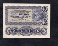 BANKNOT AUSTRIA -- 10 koron -- 1922 rok