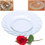 22.5CM-ES ÁTLÁTSZÓ TÁNYÉR, CSEMPE MINTÁVAL, ENYHÉN SÜLLYESZTETT SPAGETTIHEZ